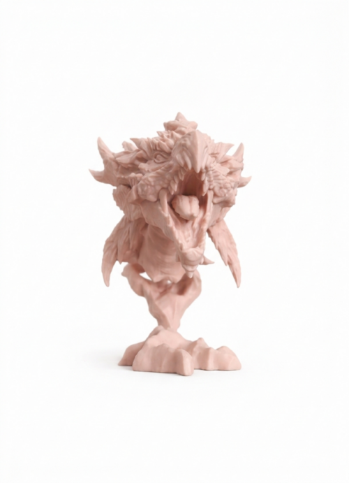 cabezarathalos Cabeza Decorativa Rathalos – Escultura 3D de Exhibición